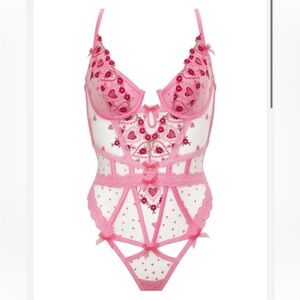 FOR LOVE & LEMONS Whimsical Garden Teddy NWT Valentine's Day